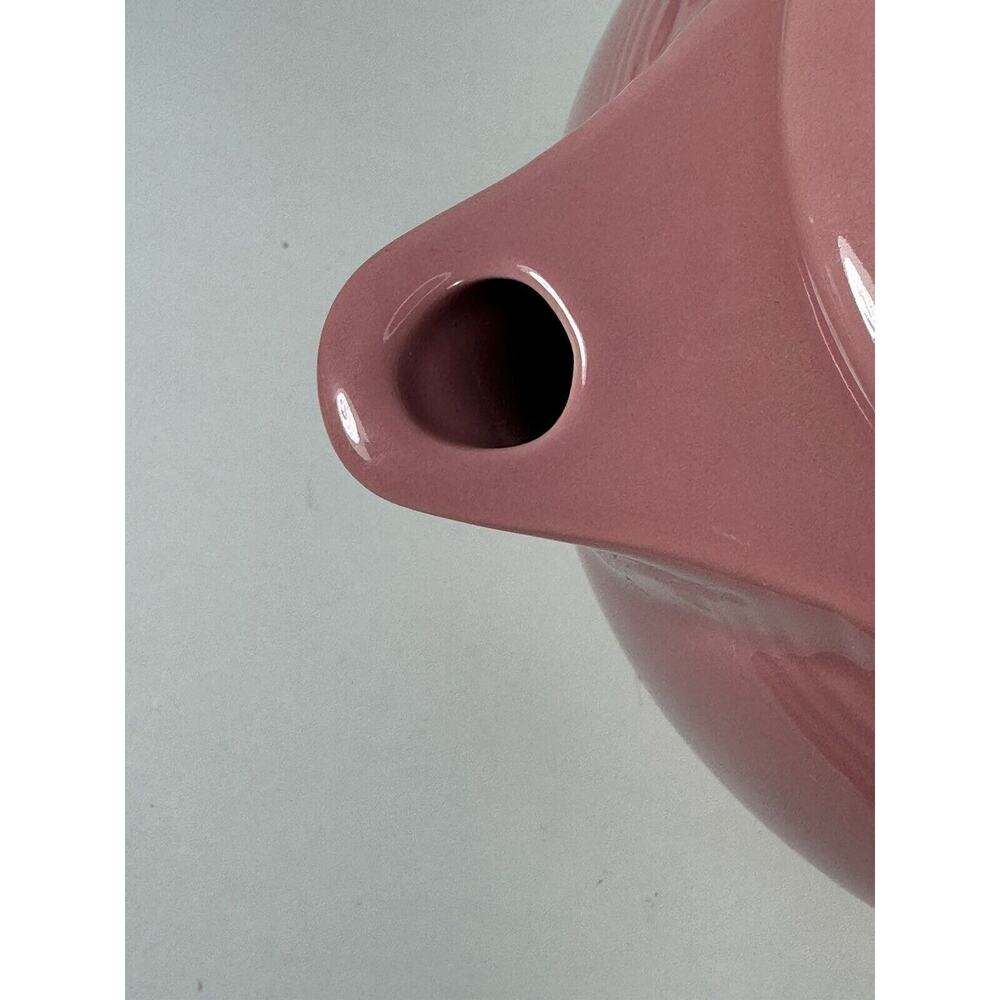 Fiesta Ware Rose Pink Teapot ROUND CIRCLE HANDLE - Picture 10 of 13